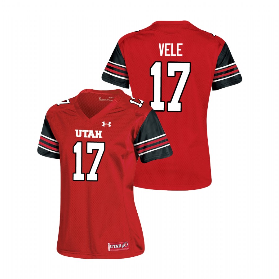 women's utah utes devaughn vele red replica football jersey