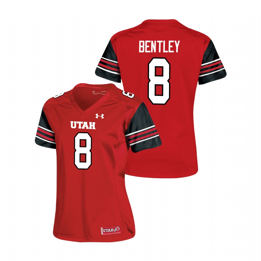 women's utah utes jake bentley red replica football jersey
