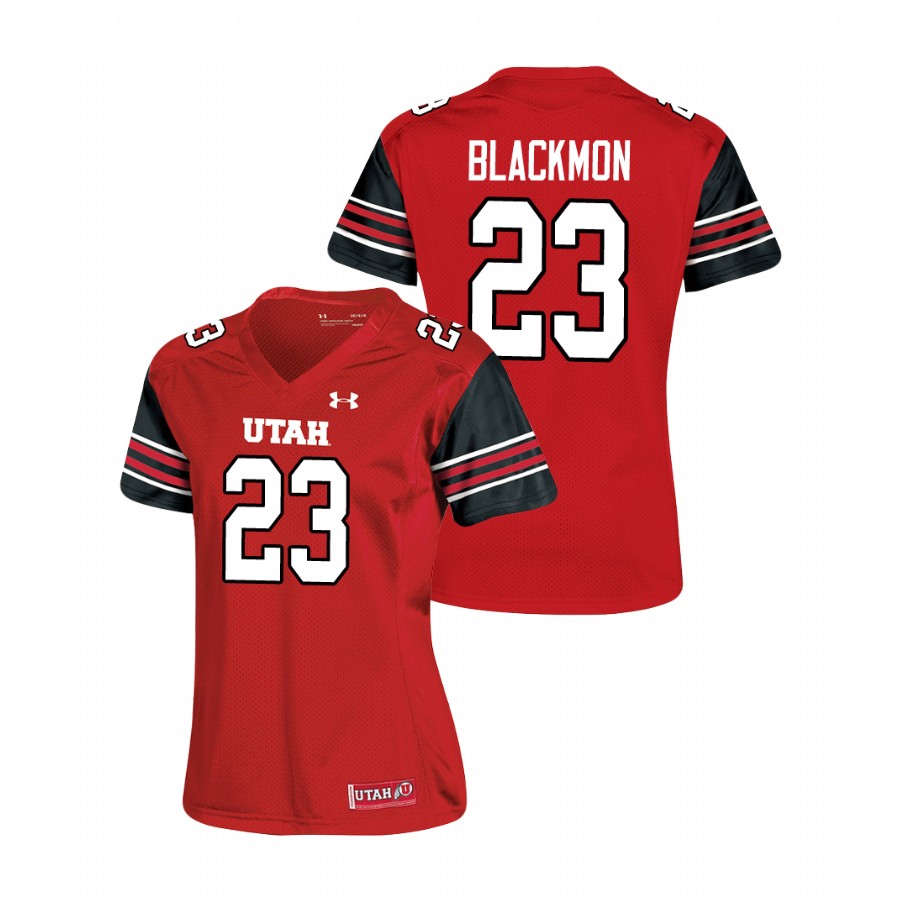 women's utah utes julian blackmon red replica football jersey