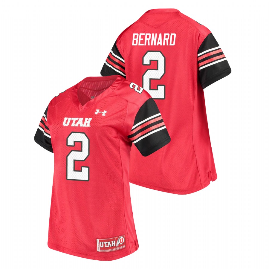 women's utah utes micah bernard performance football replica red jersey