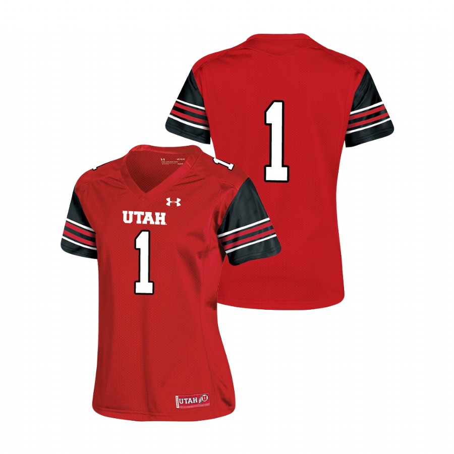 women's utah utes red replica football jersey
