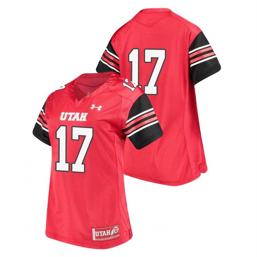 women's utah utes red replica performance football jersey
