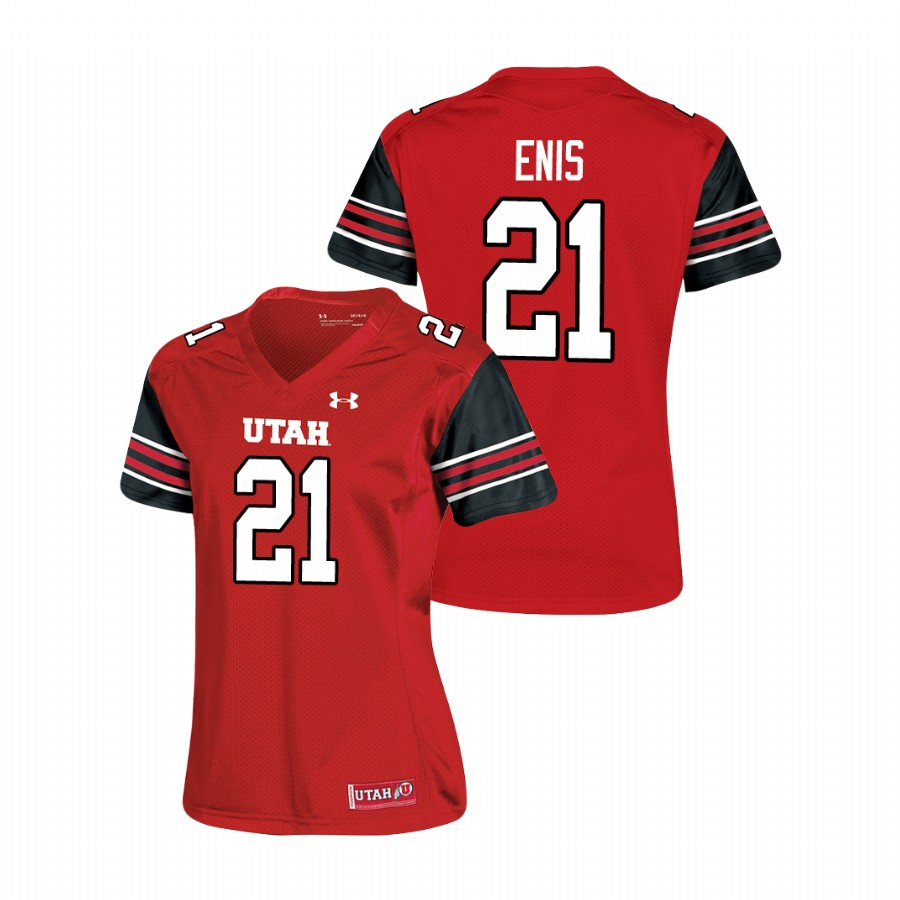 women's utah utes solomon enis red replica football jersey