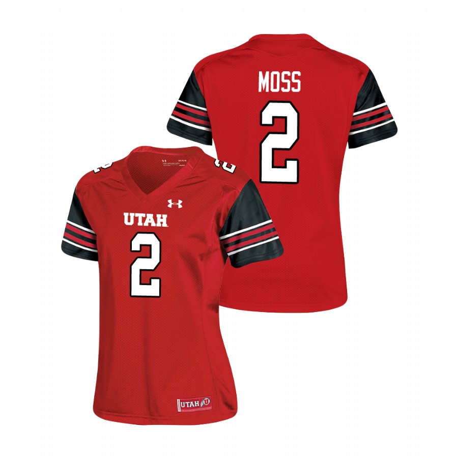 women's utah utes zack moss red replica football jersey