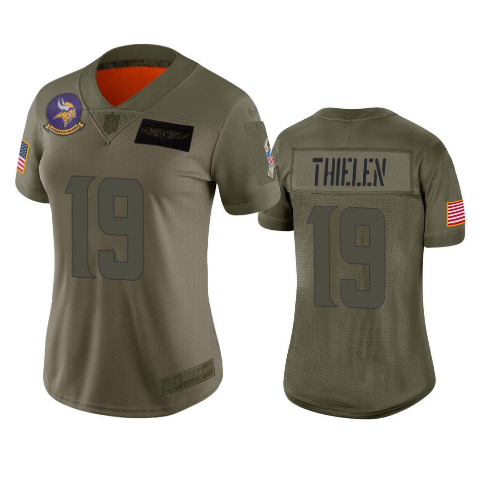 women's vikings adam thielen camo limited 2019 salute to service jersey
