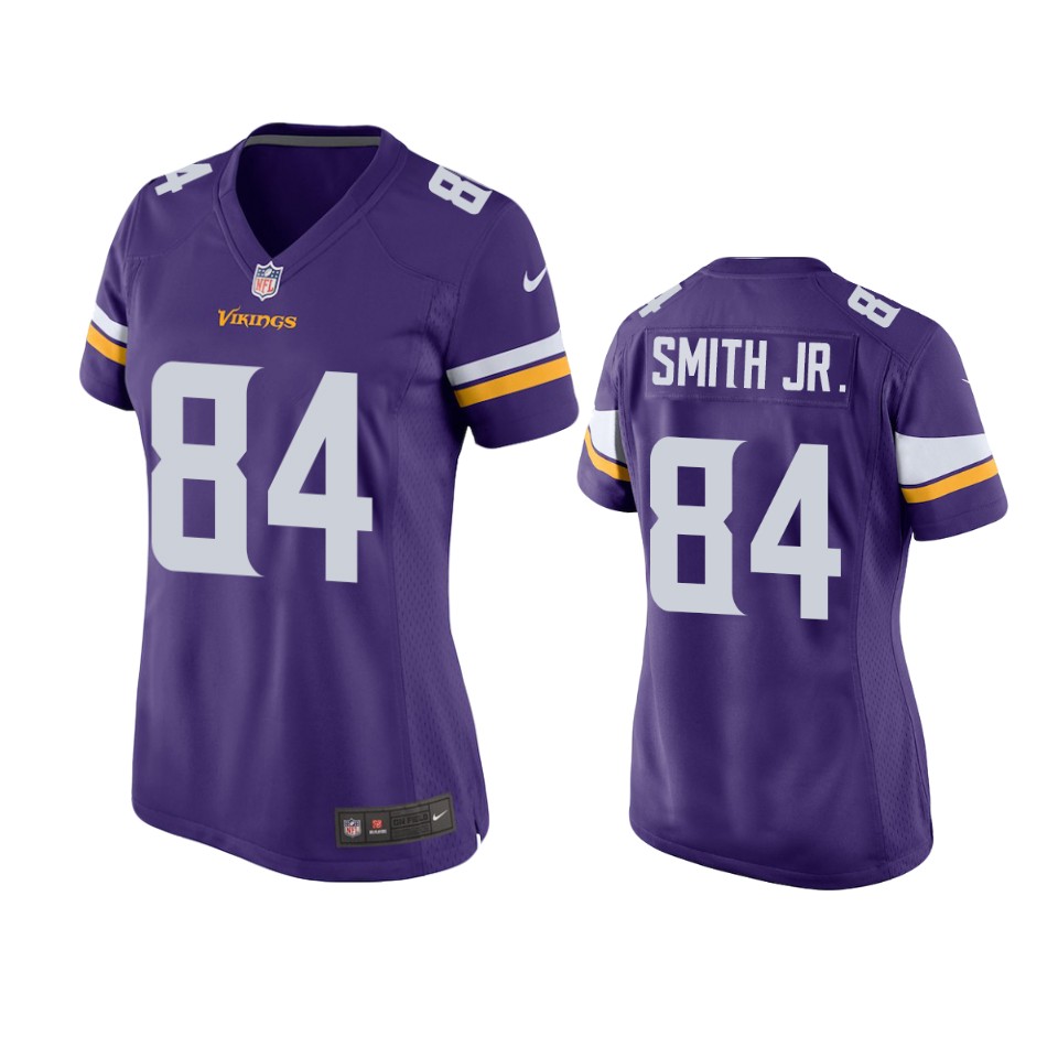 women's vikings irv smith jr. purple game jersey