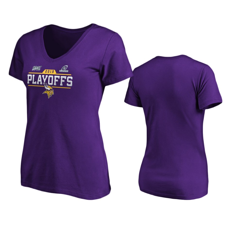 women's vikings purple 2019 nfl playoffs chip shot t shirt