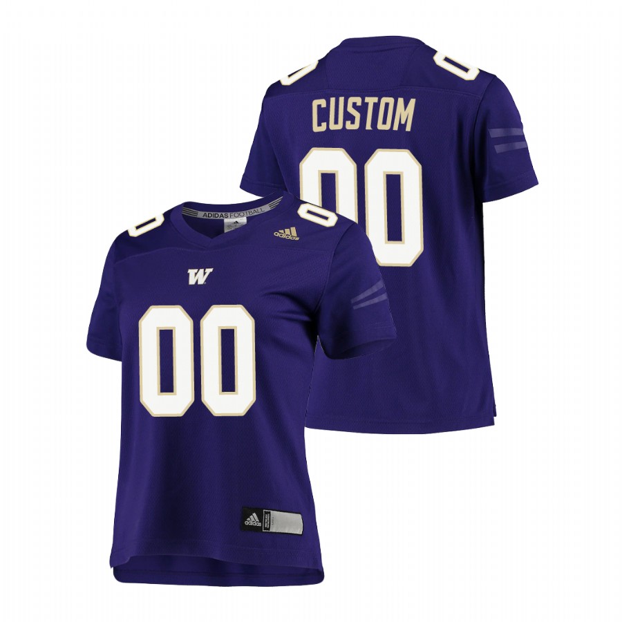 women's washington huskies custom purple replica football jersey
