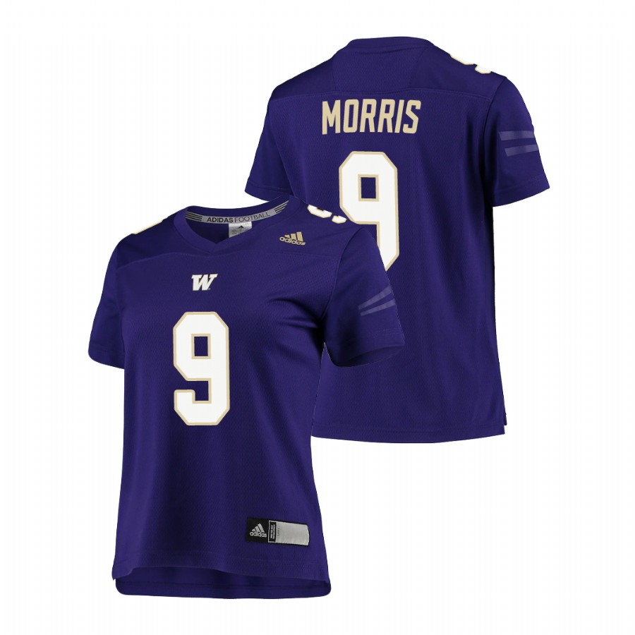 women's washington huskies dylan morris purple replica football jersey