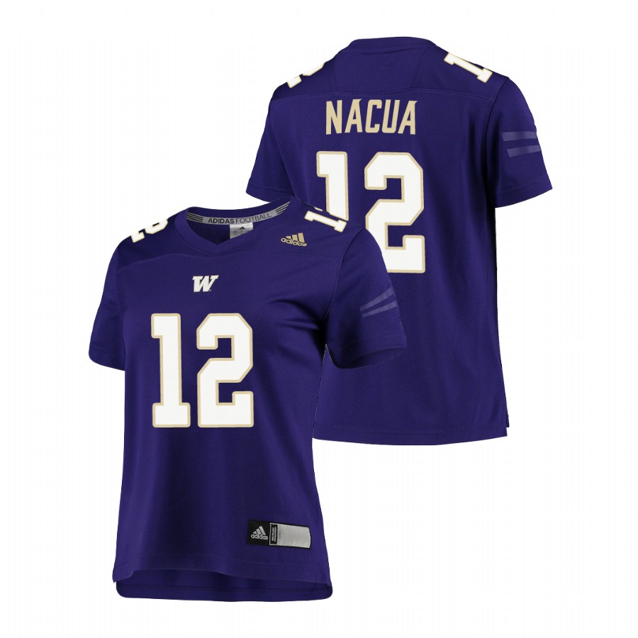 women's washington huskies puka nacua purple replica football jersey