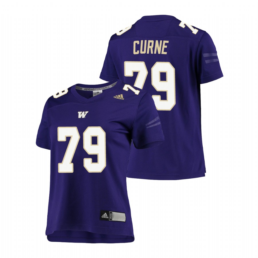 women's washington huskies victor curne purple replica football jersey