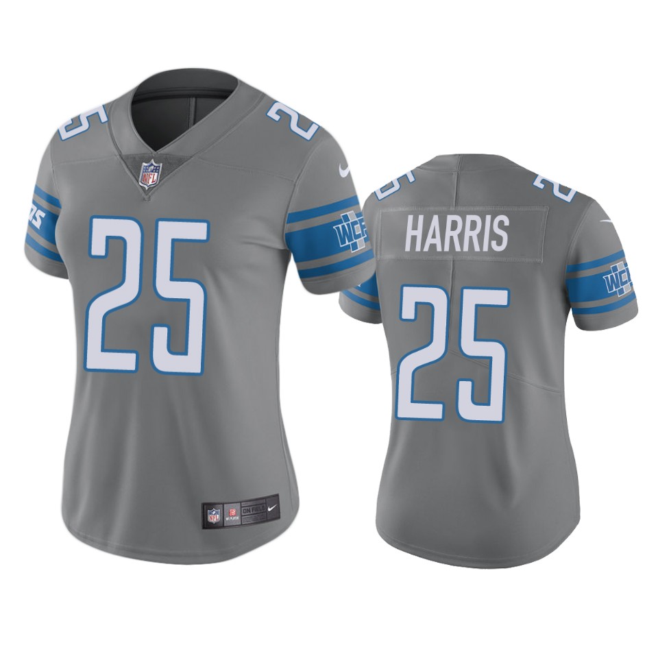women's will harris lions steel color rush limited jersey