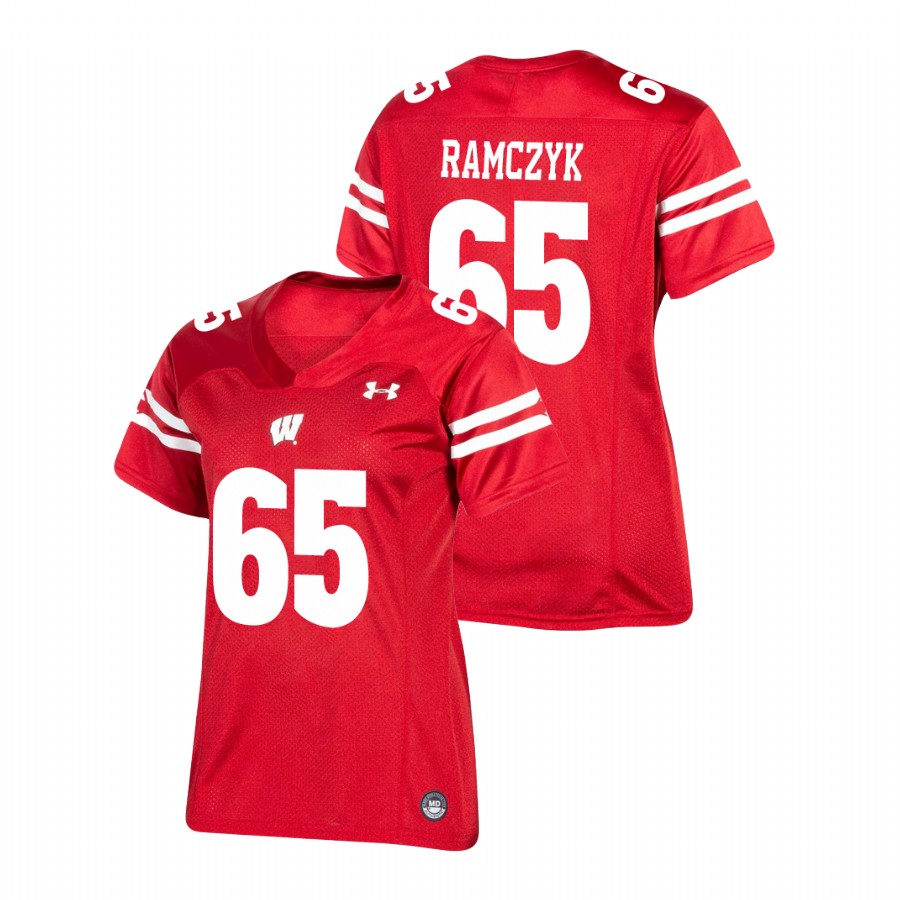 women's wisconsin badgers ryan ramczyk red replica football jersey
