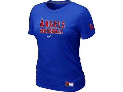 women Los Angeles of Anaheim NEW Blue Short Sleeve Practice T-Shirt