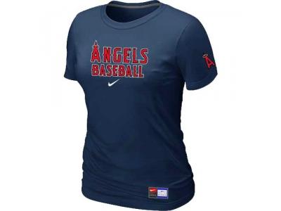 women Los Angeles of Anaheim NEW D.Blue Short Sleeve Practice T-Shirt