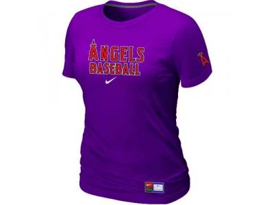 women Los Angeles of Anaheim NEW Purple Short Sleeve Practice T-Shirt