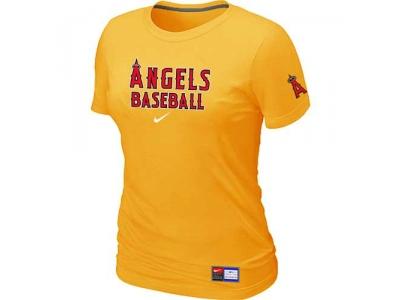 women Los Angeles of Anaheim NEW Yellow Short Sleeve Practice T-Shirt