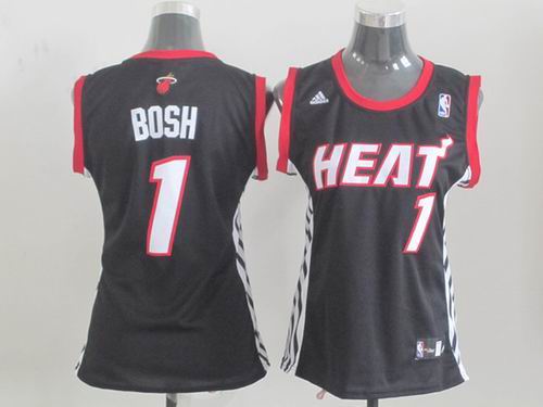 women Miami Heat 1 Chris Bosh black jerseys