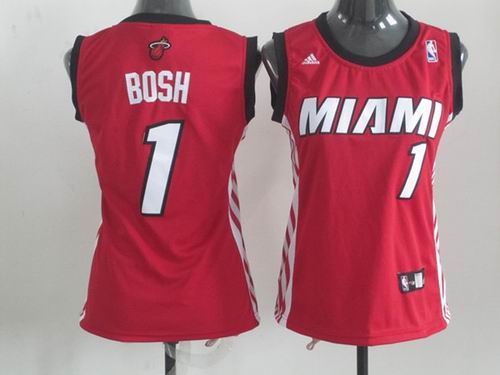 women Miami Heat 1 Chris Bosh red jerseys