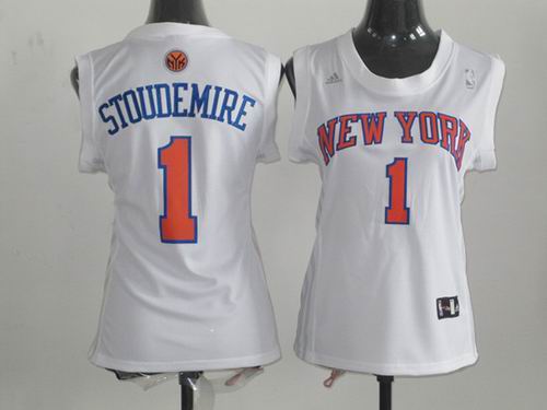 women NY Knicks 1 Amare Stoudemire white jerseys