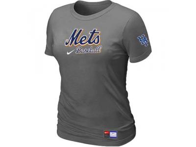 women New York Mets NEW D.Grey Short Sleeve Practice T-Shirt