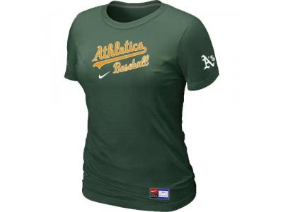 women Oakland Athletics NEW D.Green Short Sleeve Practice T-Shirt
