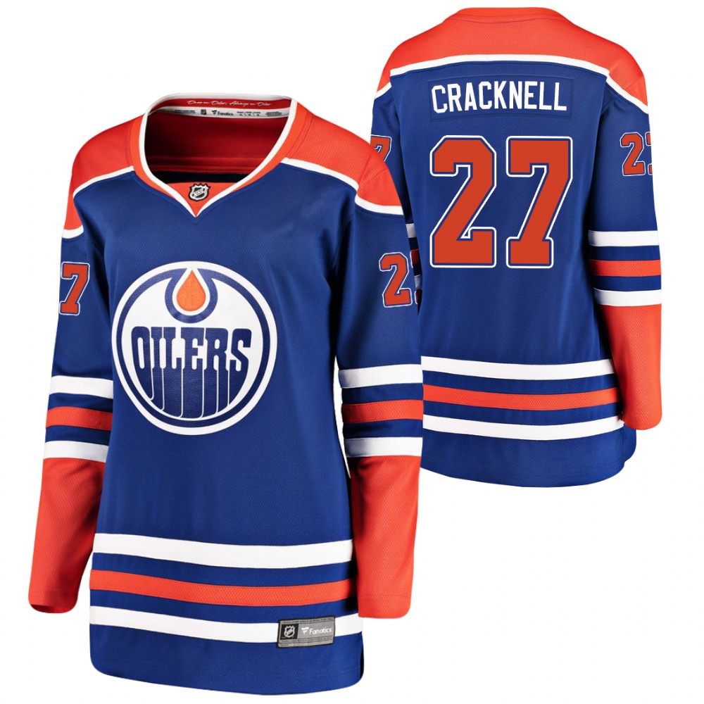 women Oilers Adam Cracknell Royal Alternate 2020 Breakaway Player Jersey