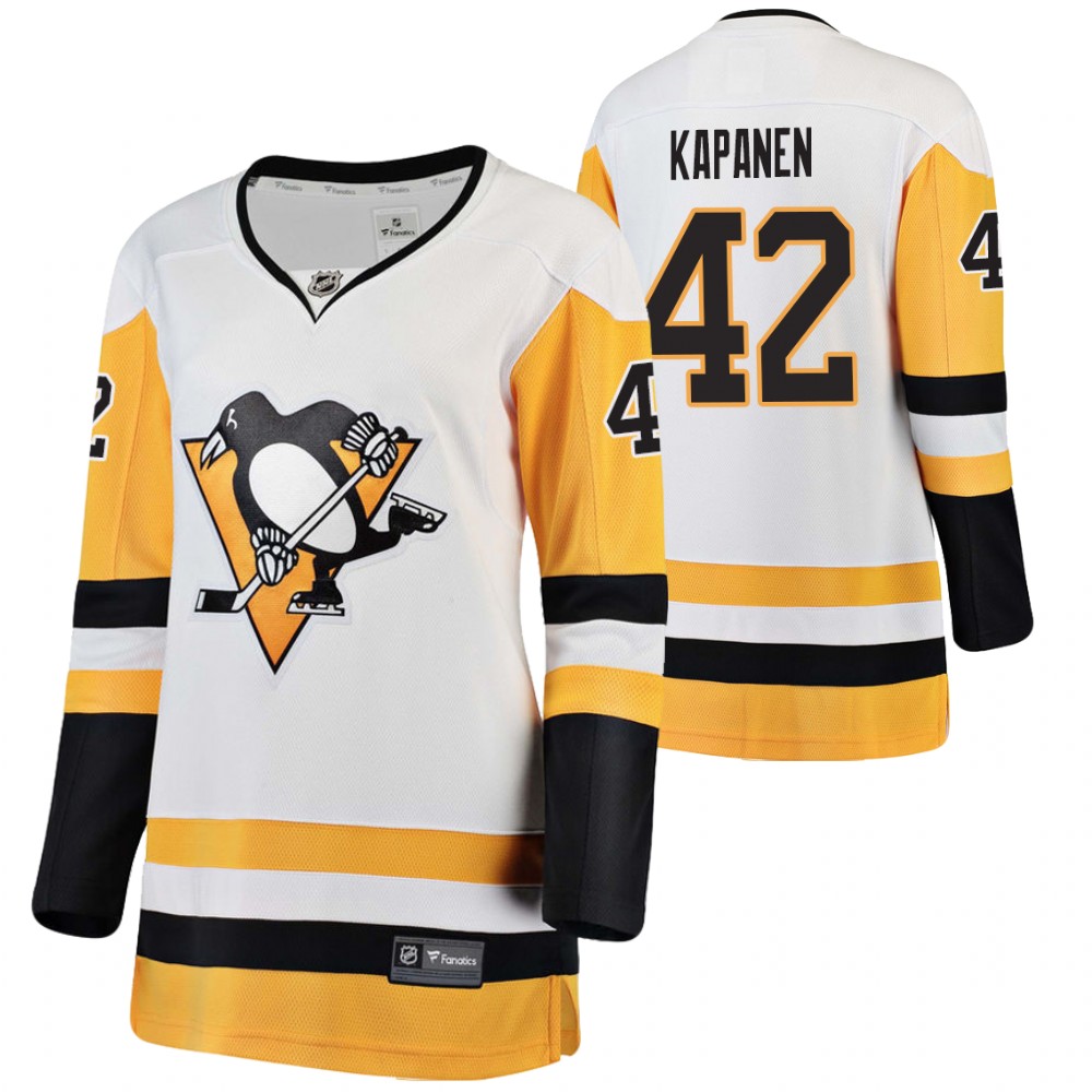 women Penguins Kasperi Kapanen White Away Breakaway Player Jersey
