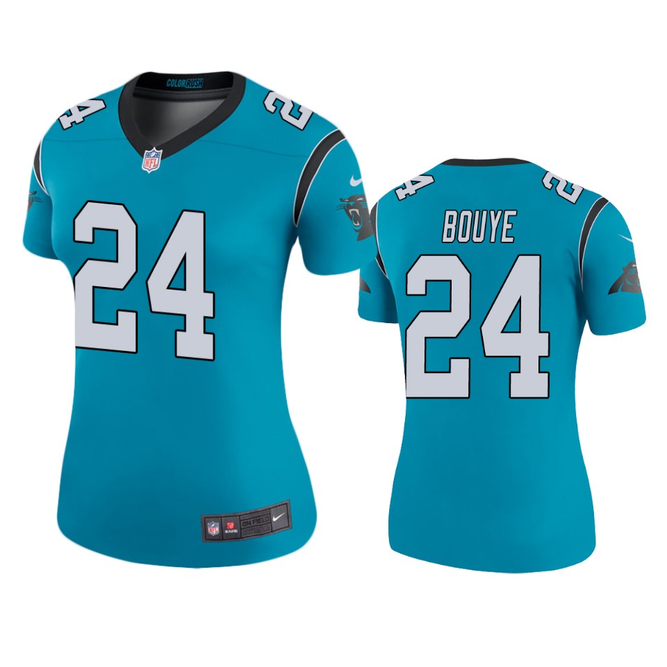 women a.j. bouye panthers color rush legend blue jersey