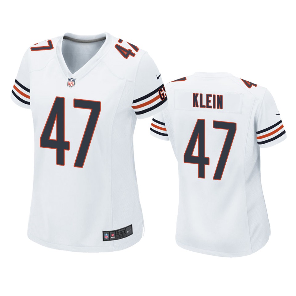 women a.j. klein bears game white jersey