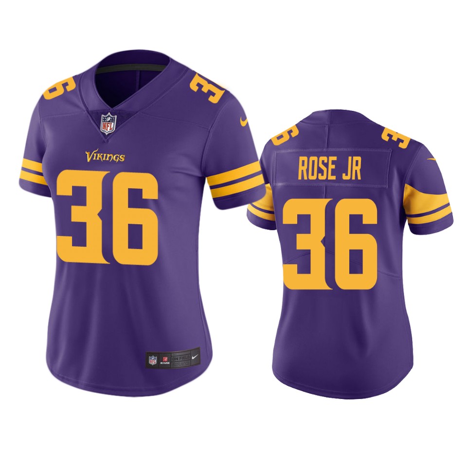 women a.j. rose jr. vikings color rush limited purple jersey
