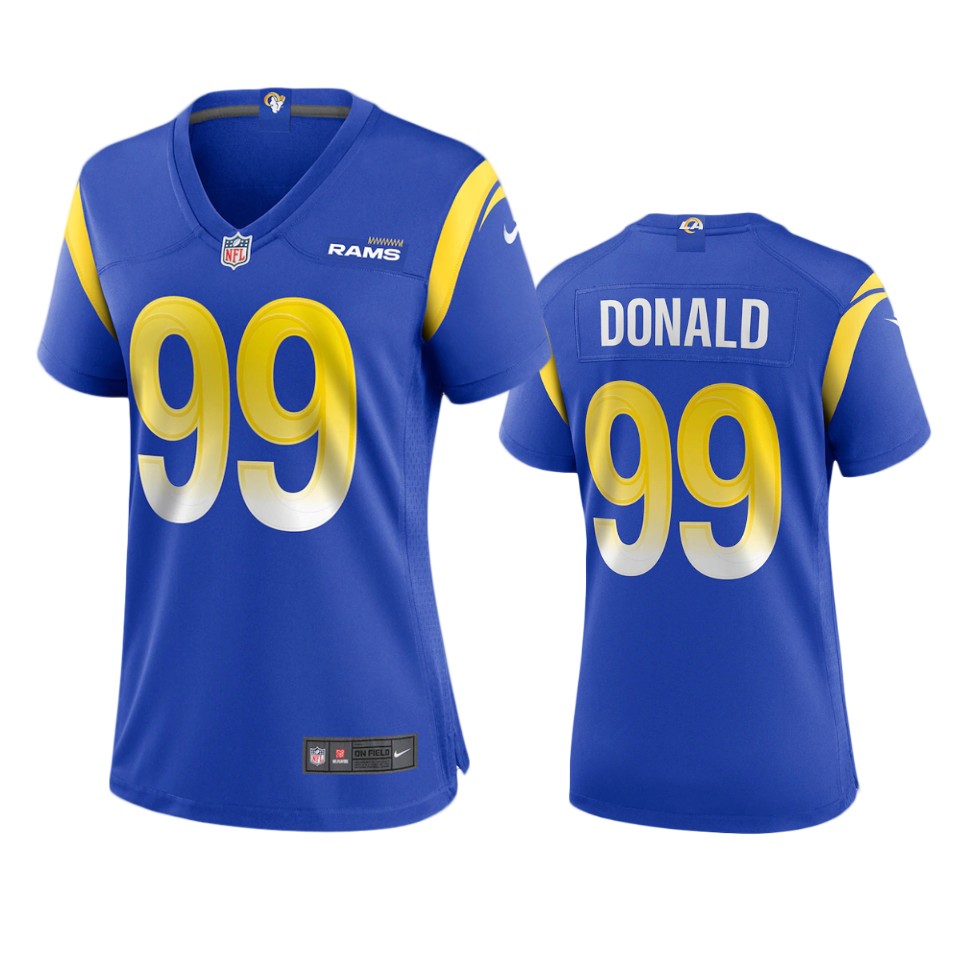 women aaron donald rams royal game jersey