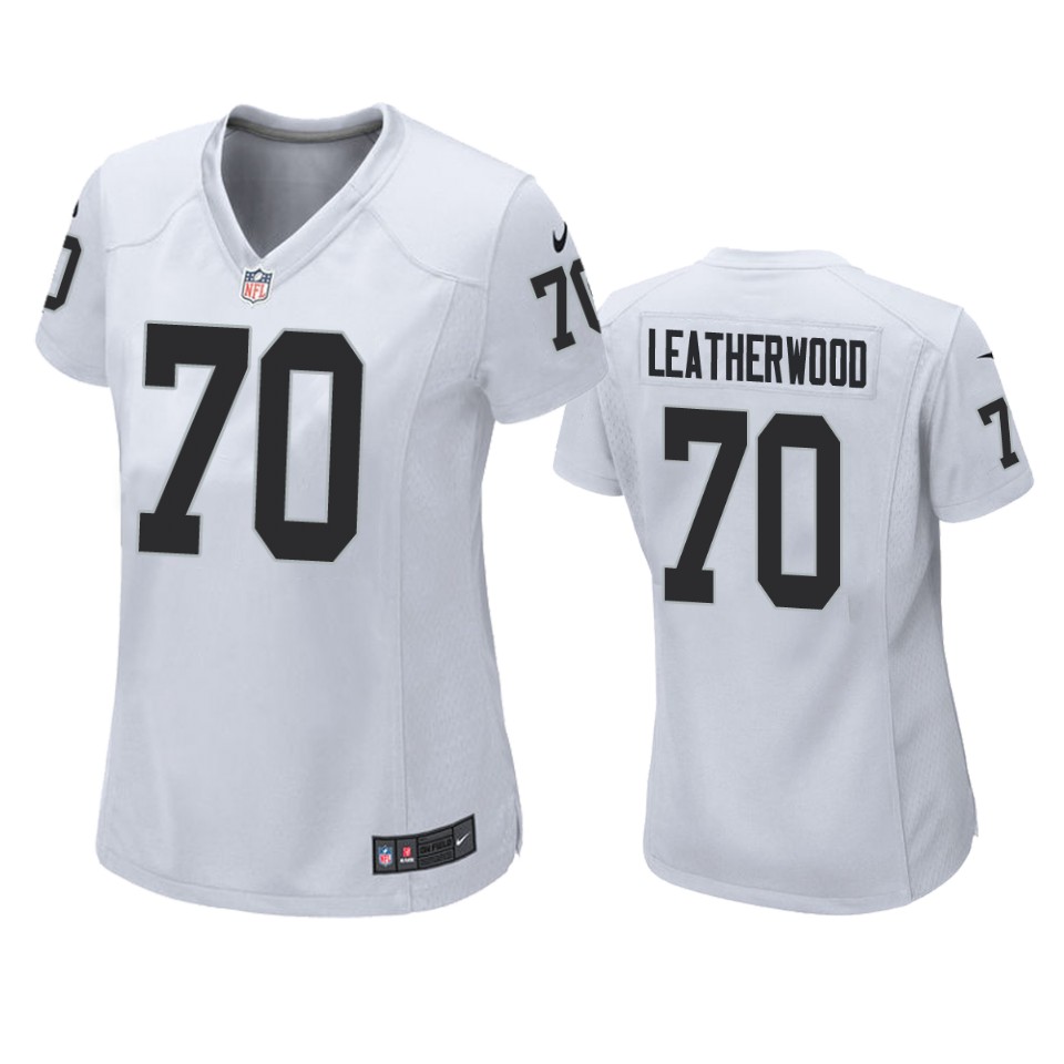 women alex leatherwood raiders white game jersey