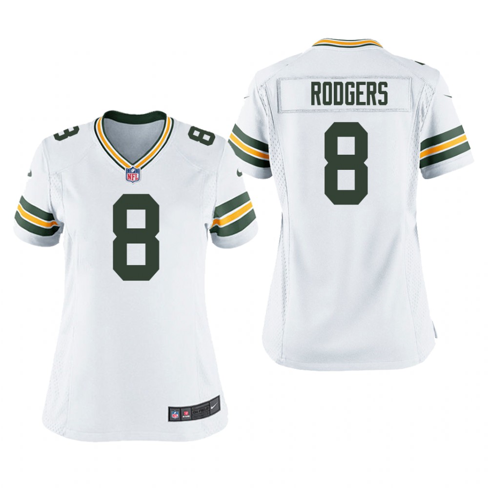 women amari rodgers packers white game jersey