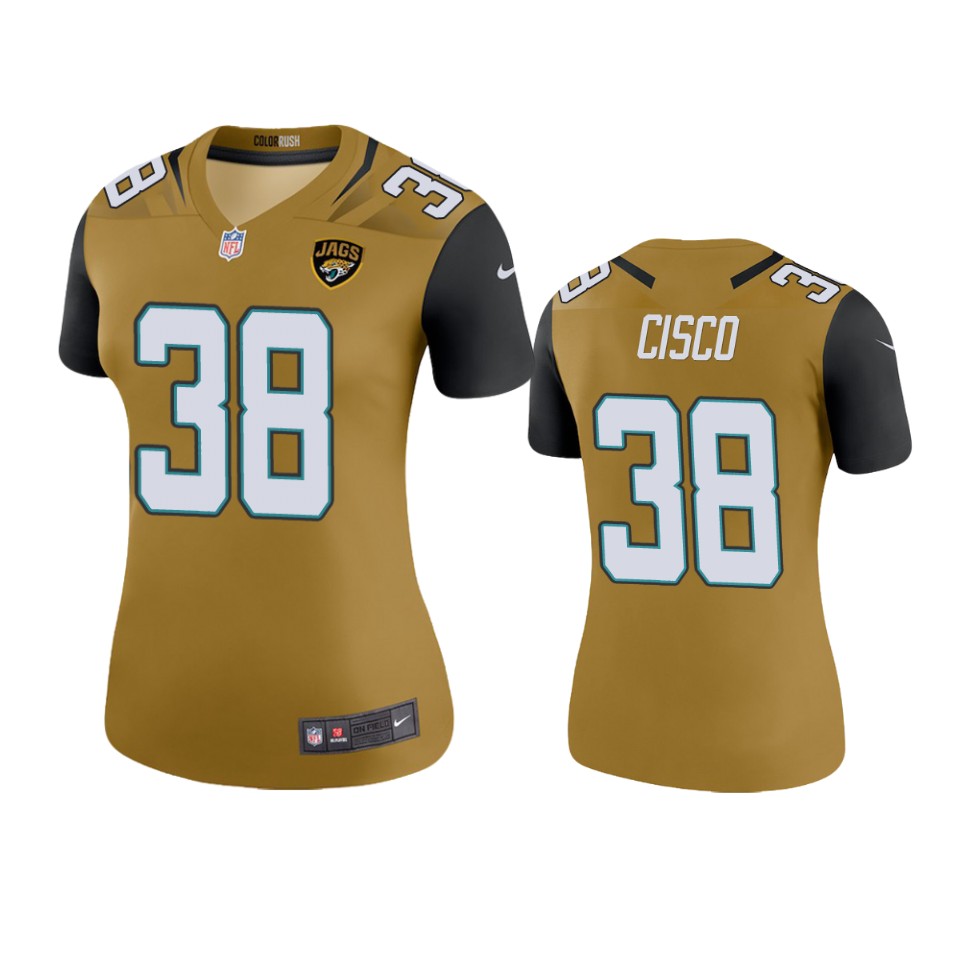 women andre cisco jaguars gold color rush legend jersey