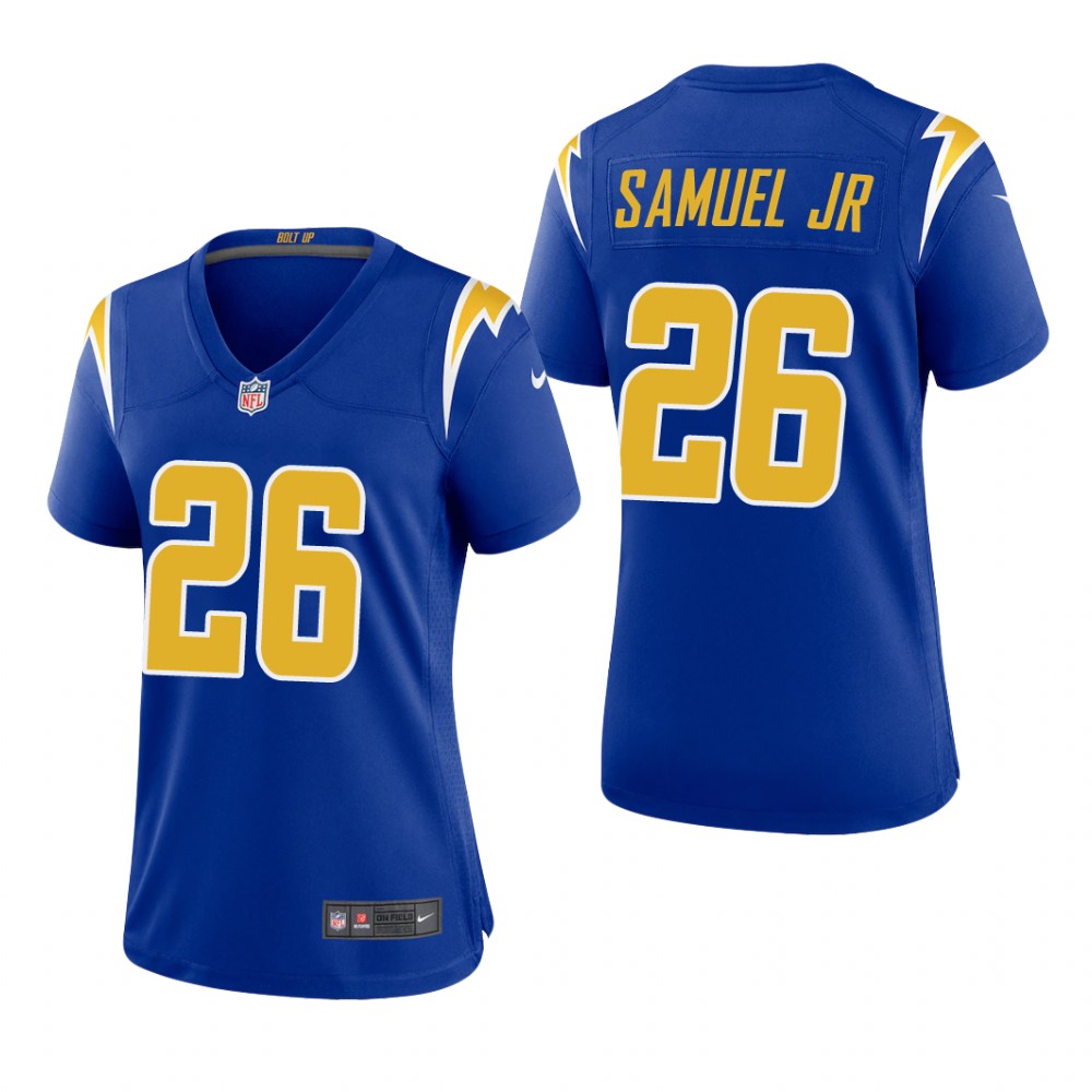 women asante samuel jr. chargers royal alternate game jersey