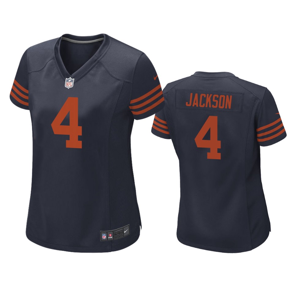 women bears eddie jackson navy throwback game jersey