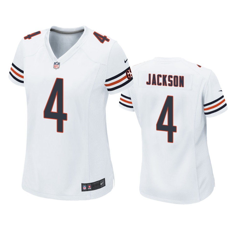 women bears eddie jackson white game jersey