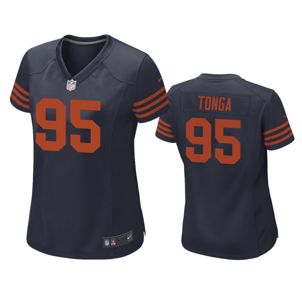women bears khyiris tonga navy throwback game jersey