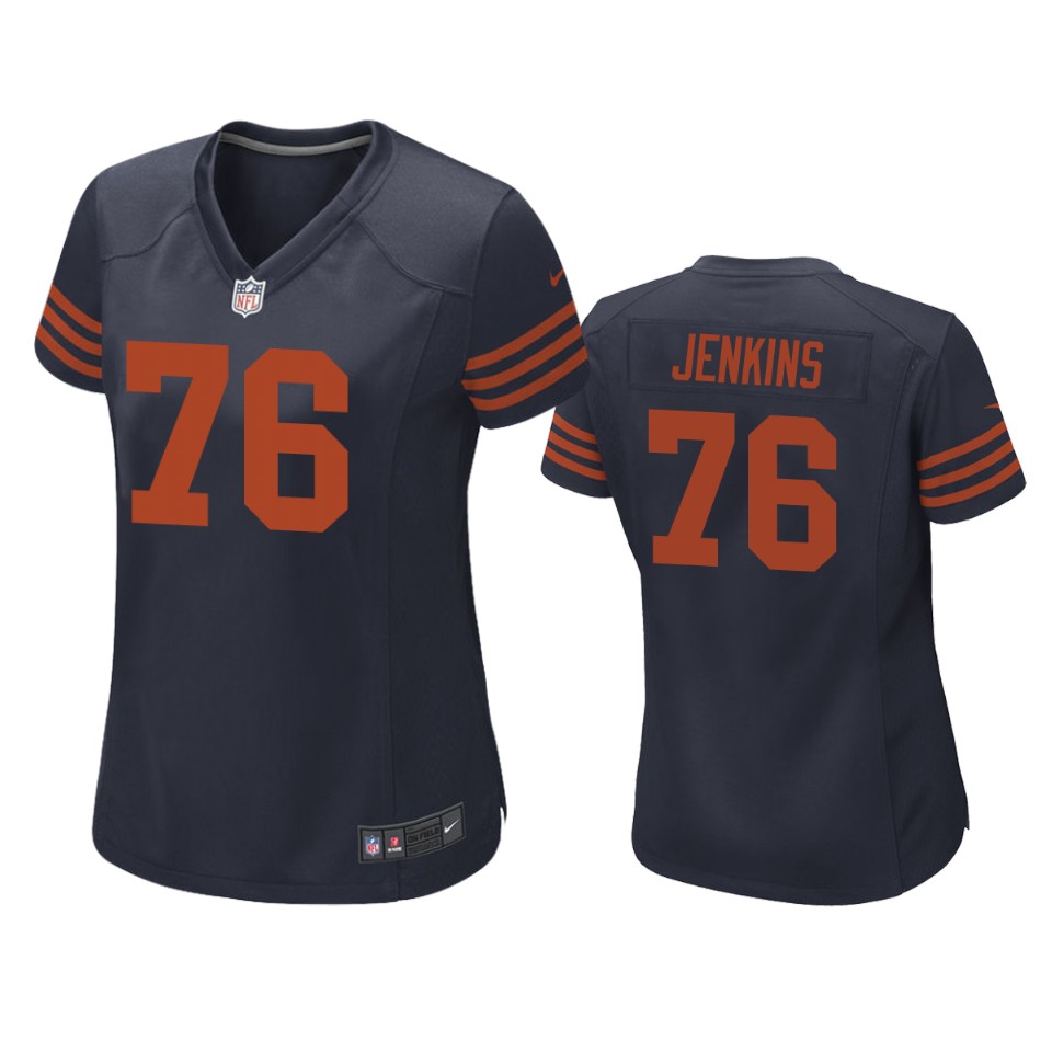 women bears teven jenkins navy throwback game jersey 1