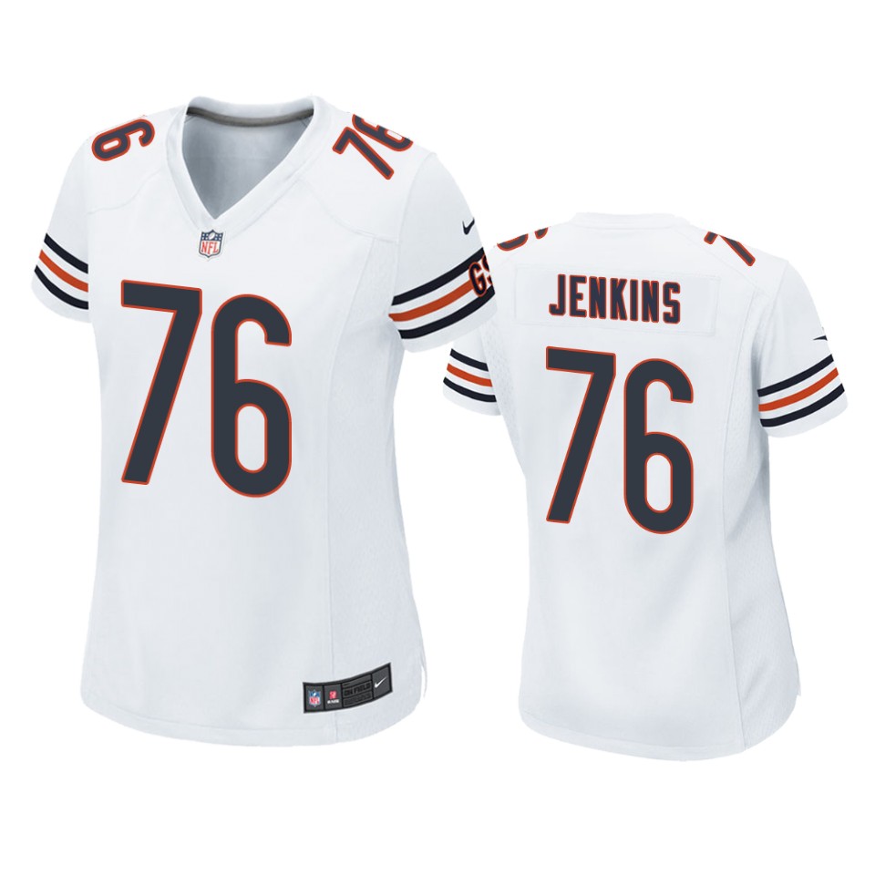 women bears teven jenkins white game jersey
