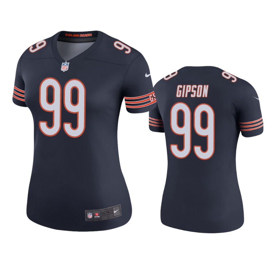 women bears trevis gipson navy color rush legend jersey