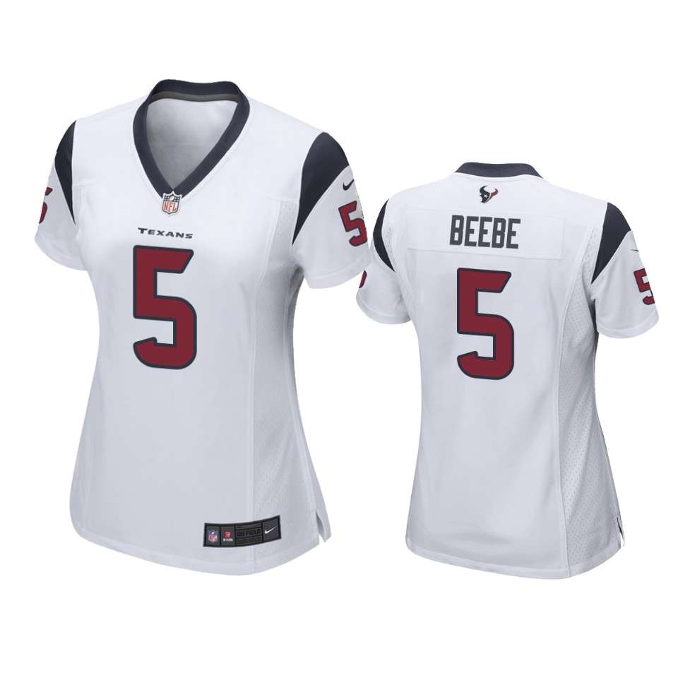 women beebe texans game white jersey