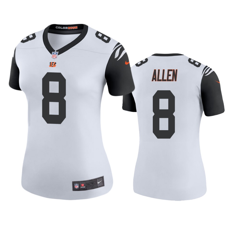 women bengals brandon allen white color rush legend jersey
