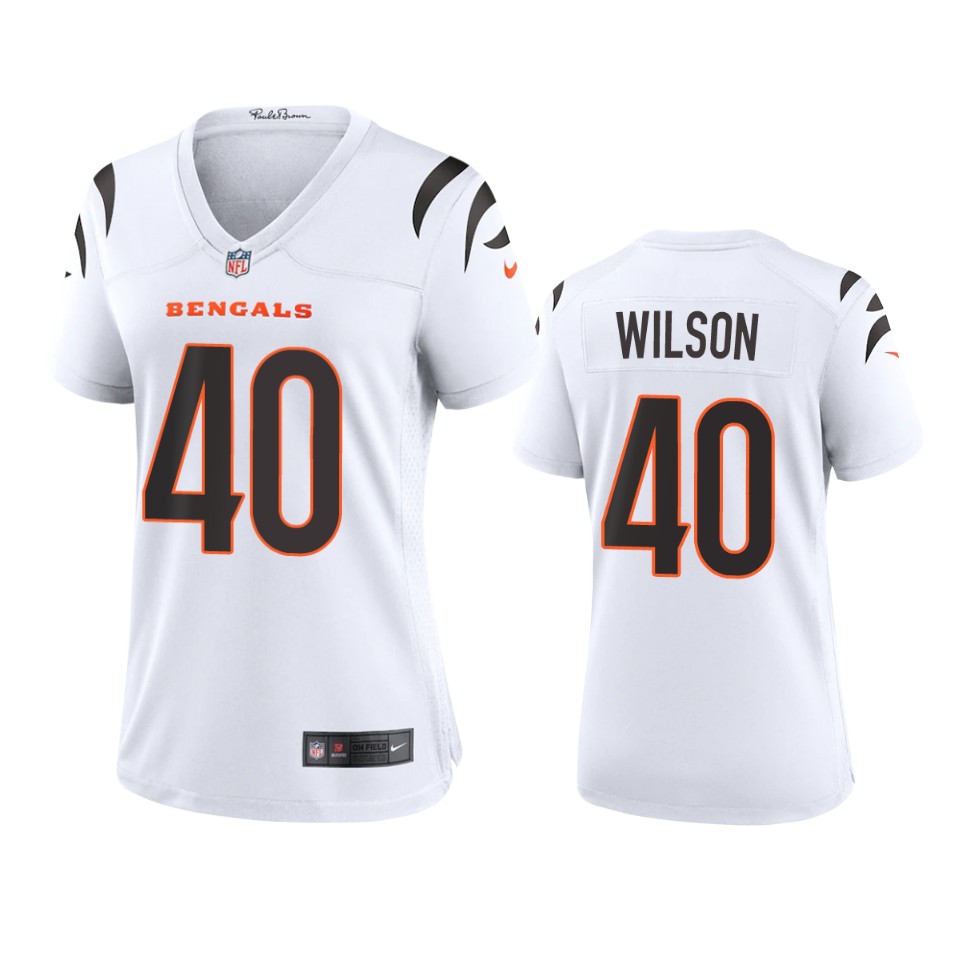 women bengals brandon wilson white 2021 game jersey