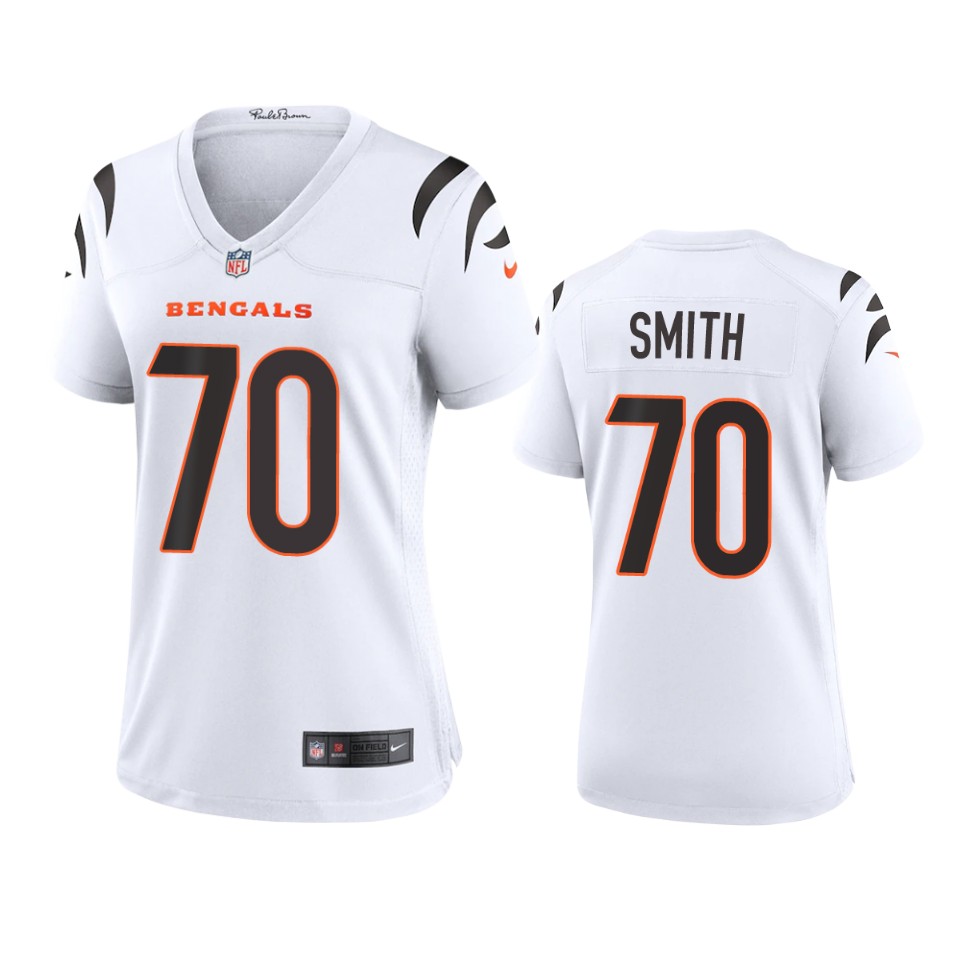 women bengals d'ante smith white game jersey