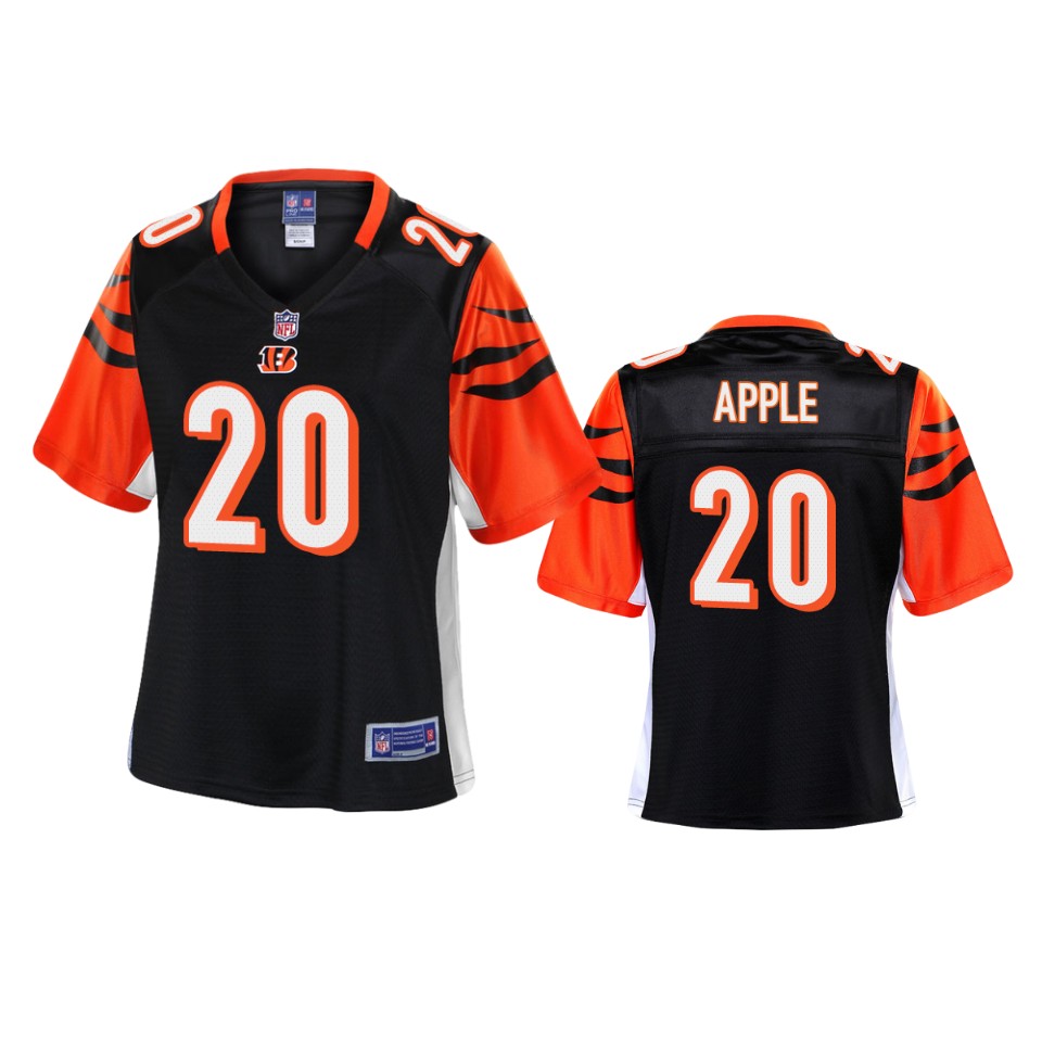 women bengals eli apple black pro line jersey