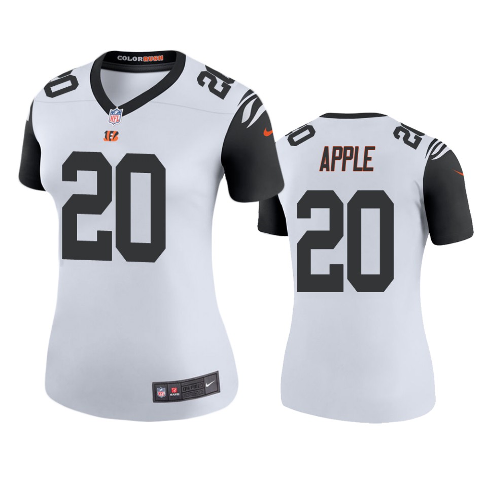 women bengals eli apple white color rush legend jersey