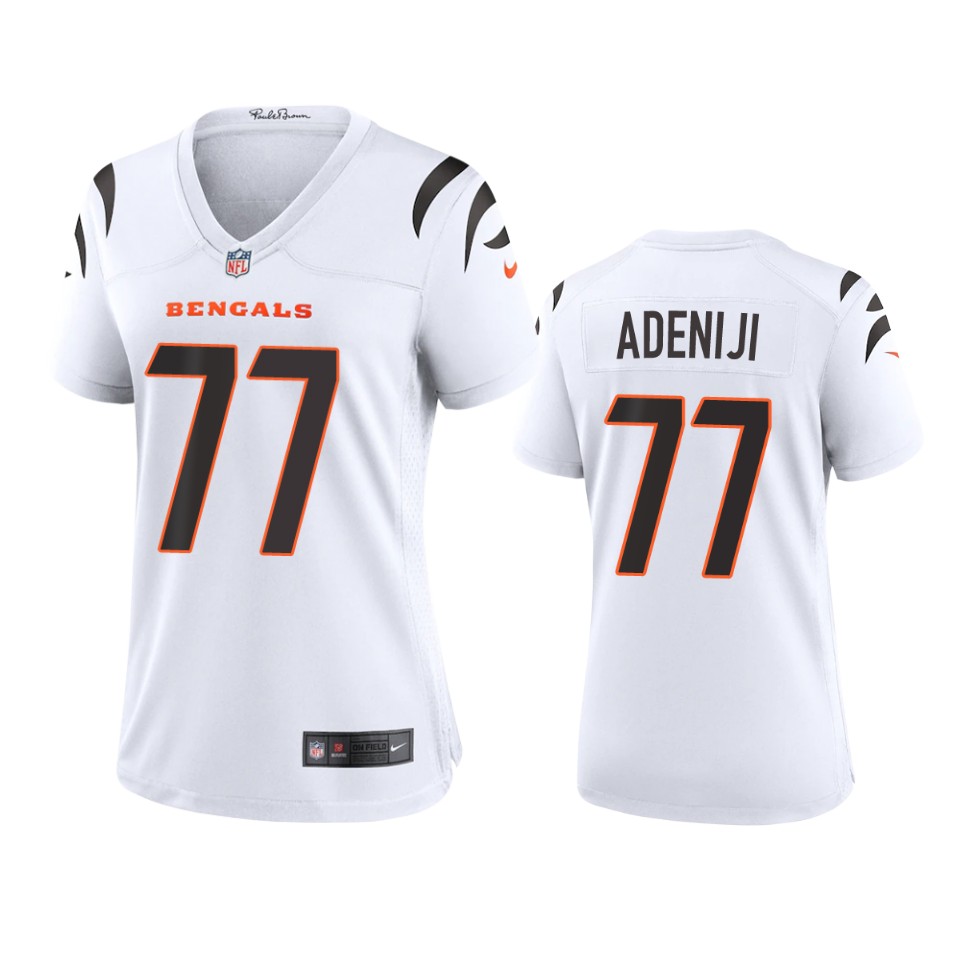 women bengals hakeem adeniji white 2021 game jersey