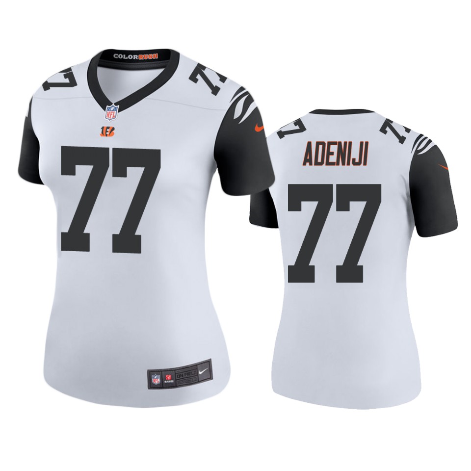 women bengals hakeem adeniji white color rush legend jersey